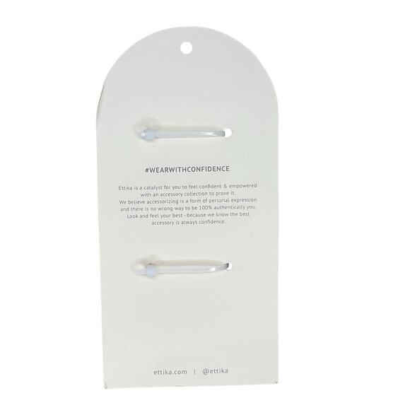 Ettika Revolve Gabriella Hair Claw Clips Mini Small 2 Pack In Green Orange - Picture 5 of 9